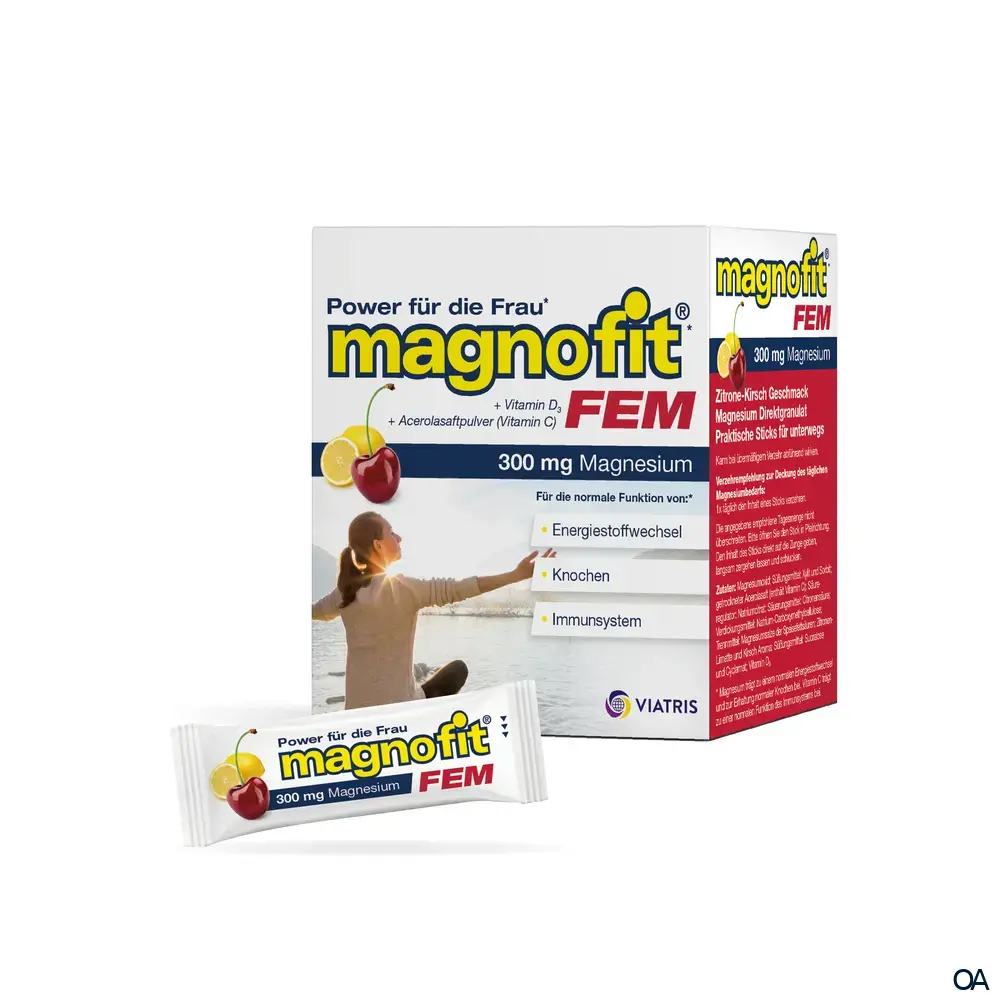 Magnofit Magnofit® FEM Direktgranulat Sticks - Power für die Frau mit 300mg ...