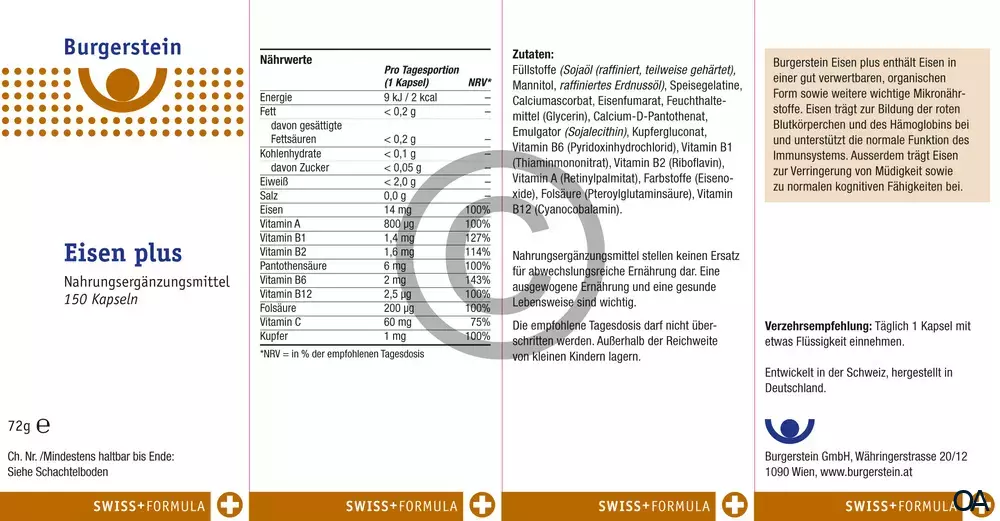 Burgerstein Eisen plus Kapseln