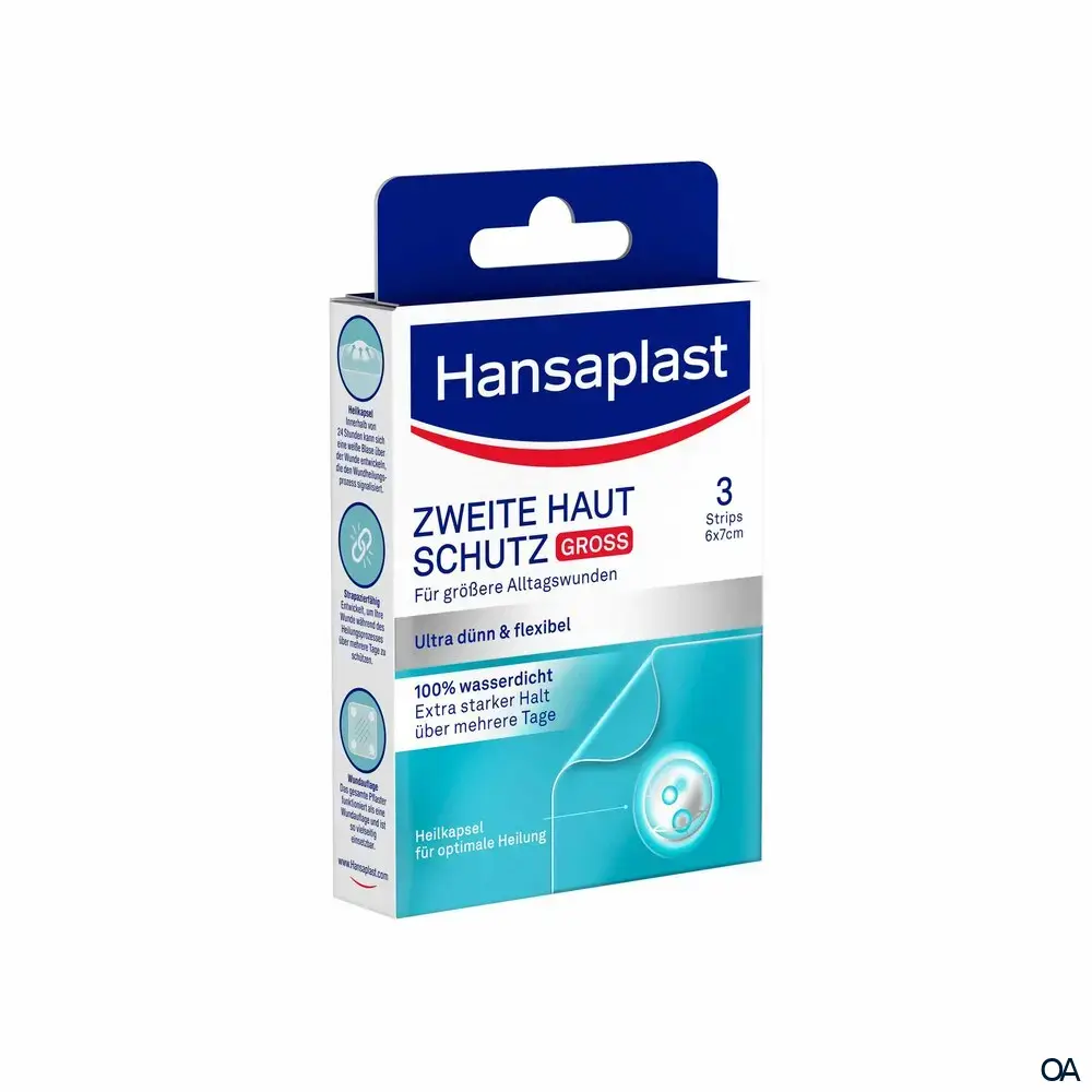 Hansaplast Zweite Haut Schutz Groß Strips 6 x 7 cm