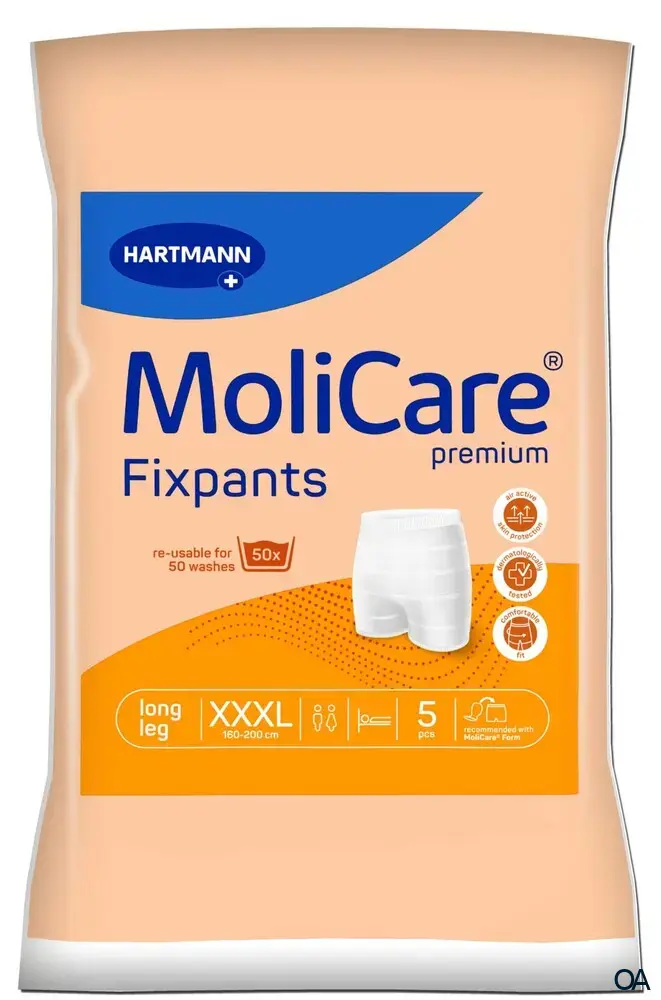 MoliCare® Premium Fixpants Long Leg - Fixierhosen orange - Größe XXXL