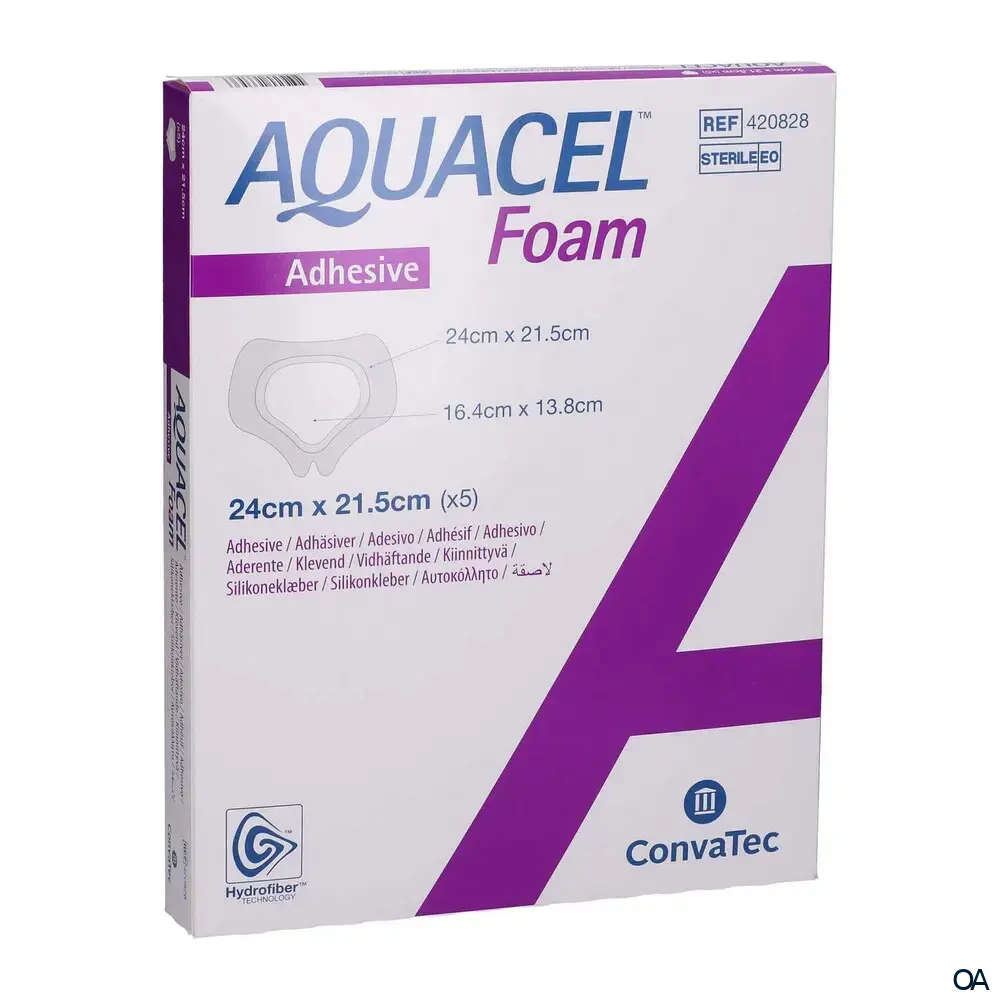 ConvaTec Aquacel ® Foam adhäsiv steriler Schaumverband, Sakral, 24 x 21,5 cm