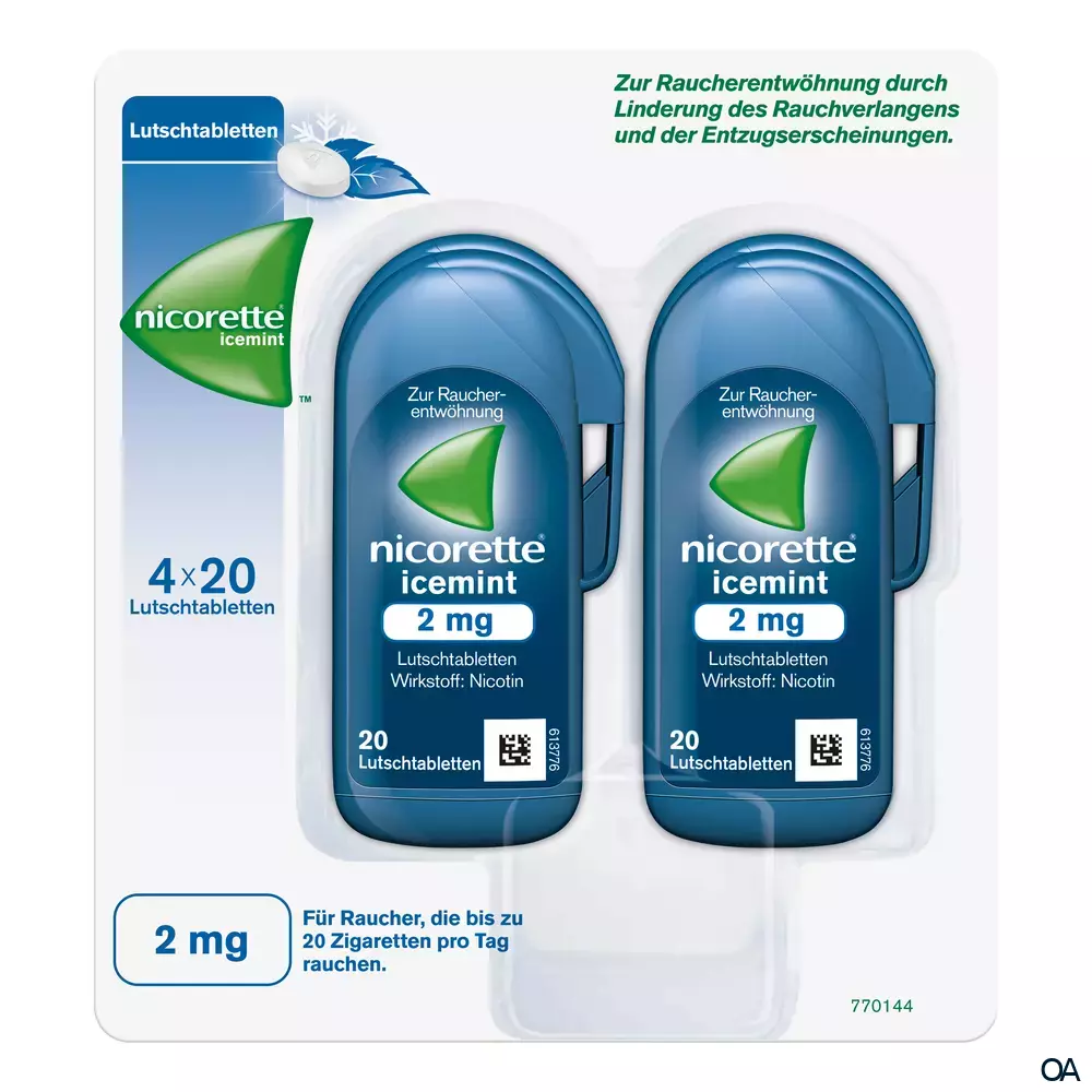 Nicorette Icemint 2 mg Lutschtabletten Nicorette Icemint 2 mg Lutschtabletten