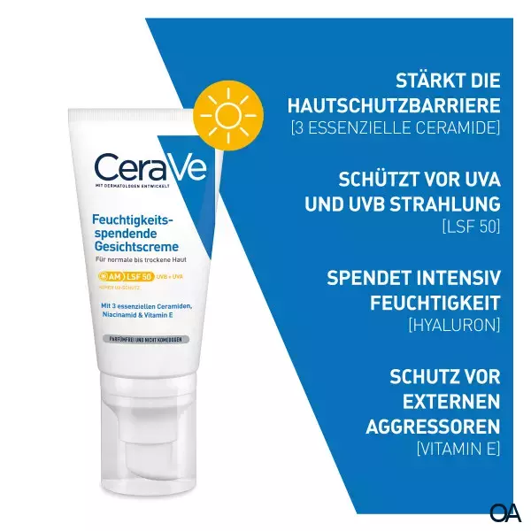 CeraVe Feuchtigkeitsspendende Gesichtscreme LSF 50