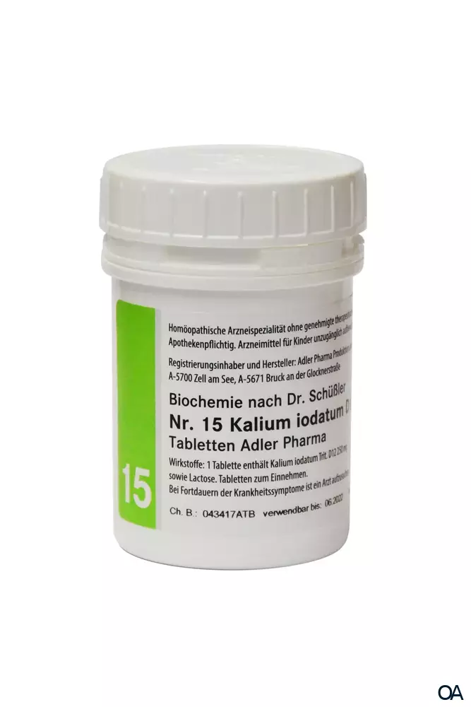 Schüßler Salz Adler Nr. 15 Kalium jodatum D12 Tabletten Schüßler Salz Adler Nr. 15 Kalium jodatum D12 Tabletten