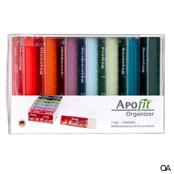 APOfit Wochendispenser 7 Dosierer Organizer bunt