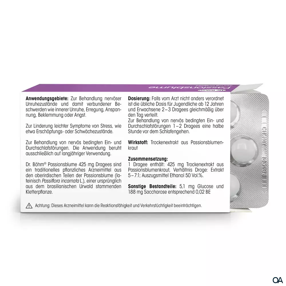 Dr. Böhm® Passionsblume 425 mg Dragees