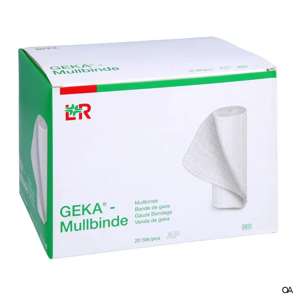 Geka® Mullbinden Starre Fixierbinden, lose, unsteril, 12 cm x 4 m