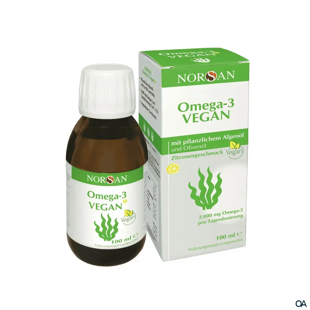 Norsan Omega 3 Vegan Algenöl - Zitronengeschmack