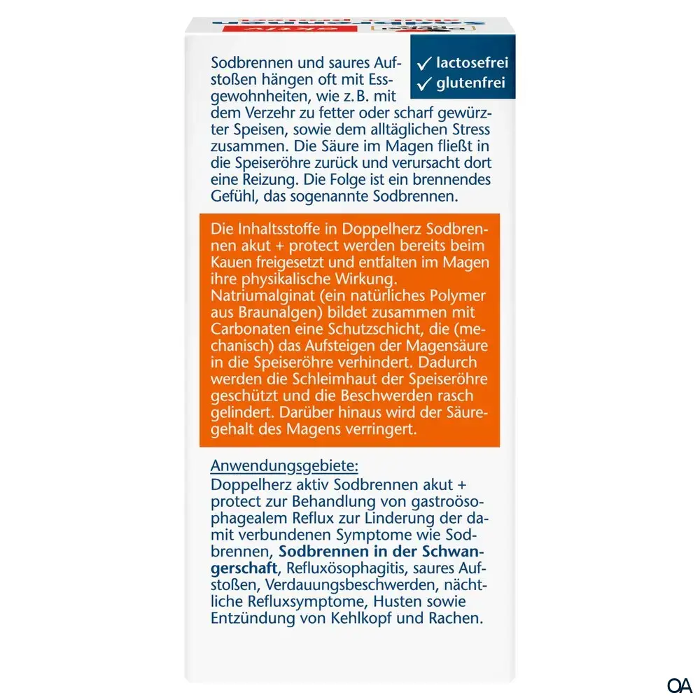 Doppelherz aktiv Sodbrennen akut + protect Kautabletten Doppelherz aktiv Sodbrennen akut + protect Kautabletten