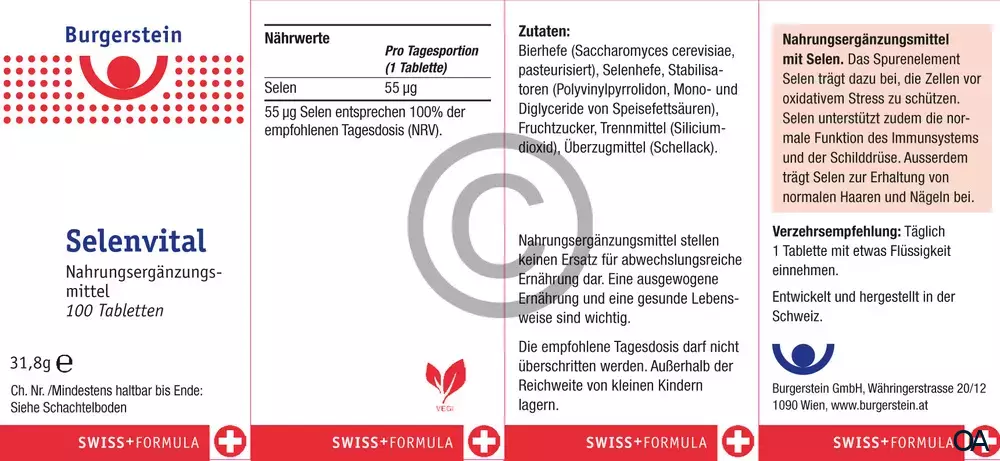 Burgerstein Selenvital Tabletten