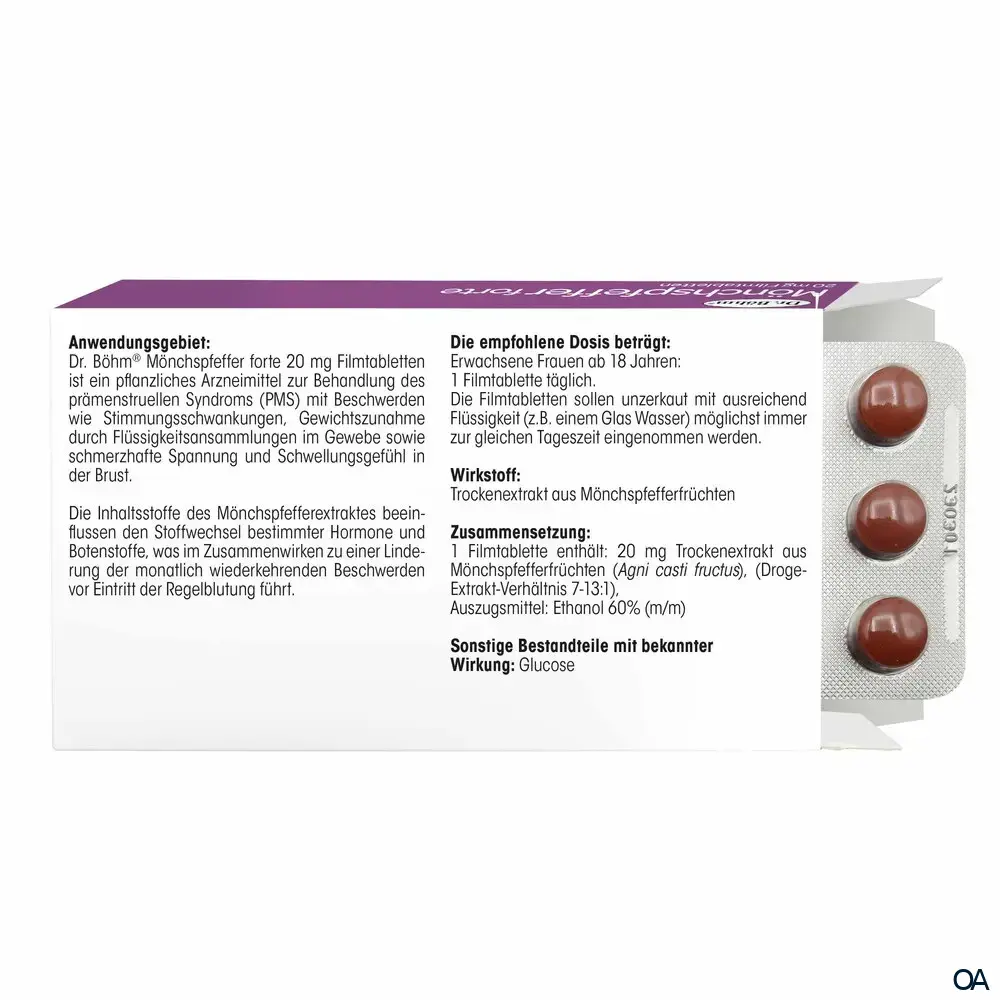 Dr. Böhm® Mönchspfeffer forte 20 mg Filmtabletten
