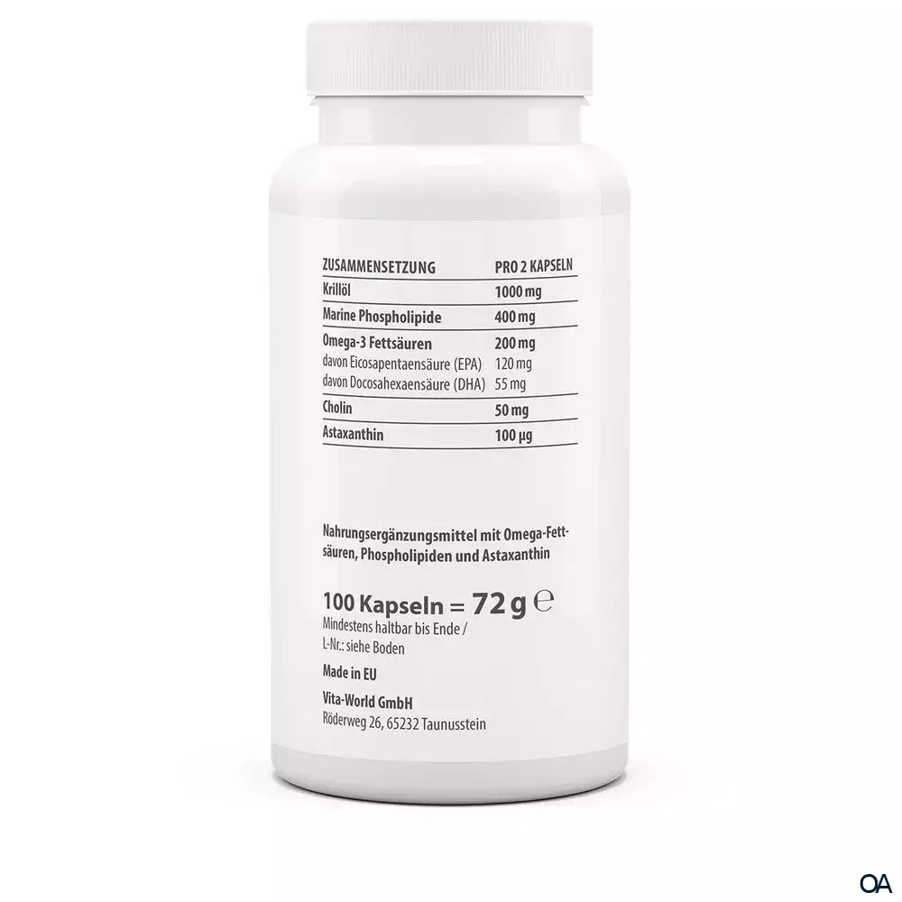 Vitalworld Krillöl 500 mg Antarktik Kapseln