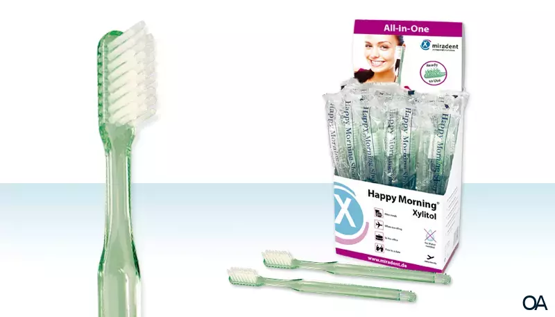 Miradent Happy Morning Xylitol Zahnbürsten 50 Stk.