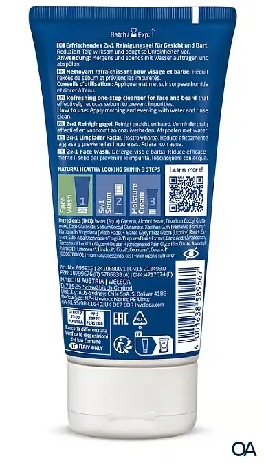 Weleda For Men 2in1 Face Wash
