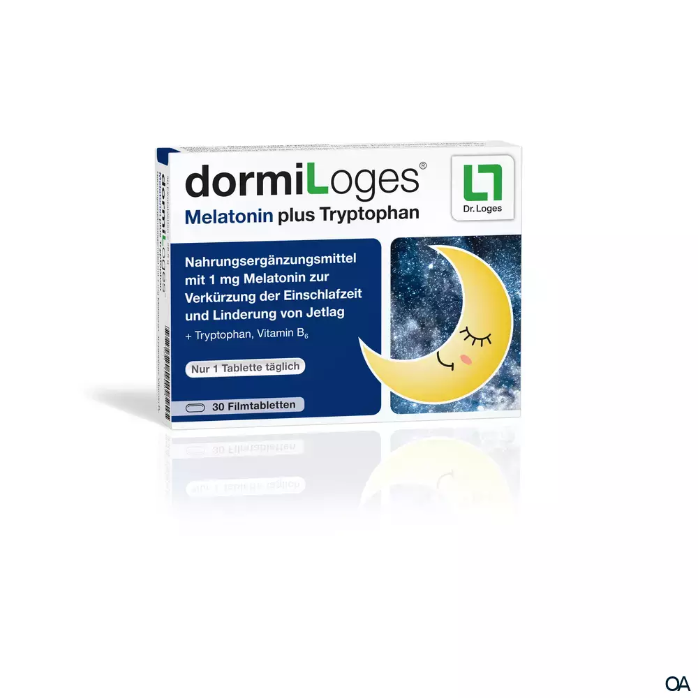 dormiLoges® 1 mg Melatonin plus Tryptophan Filmtabletten