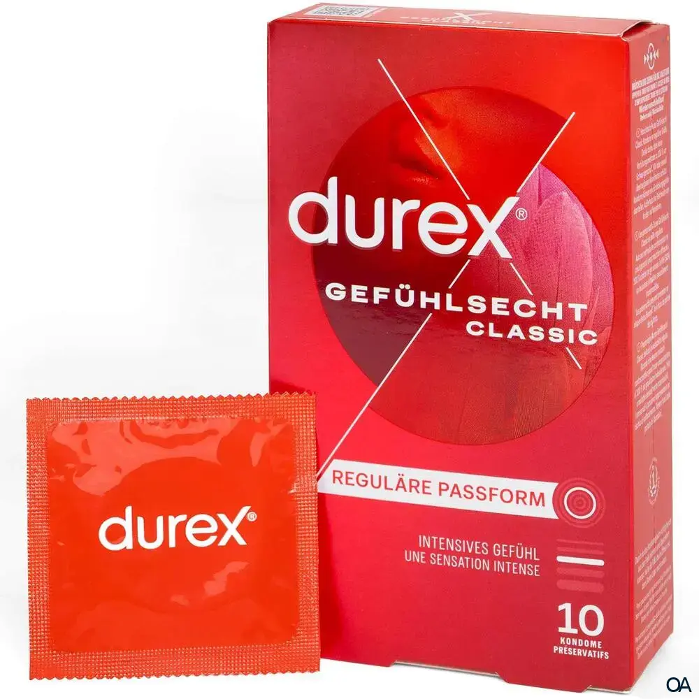 Durex Gefühlsecht Classic Kondome, Ø 56mm, 195mm