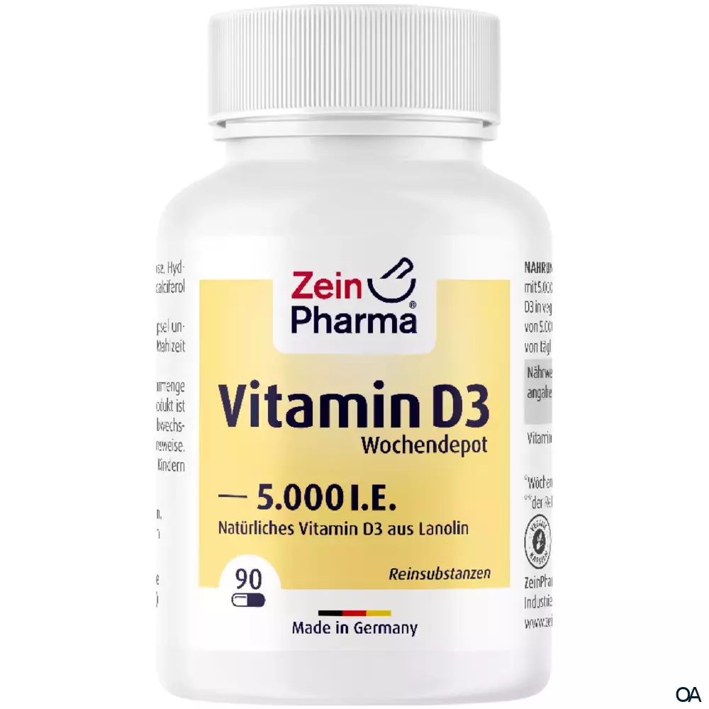 ZeinPharma Vitamin D3 Wochendepot Kapseln 5.000 I.E.