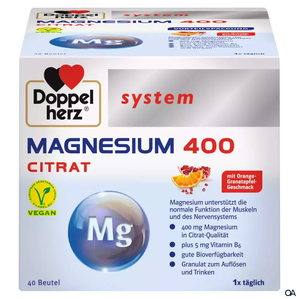 Doppelherz system MAGNESIUM CITRAT 400 Beutel