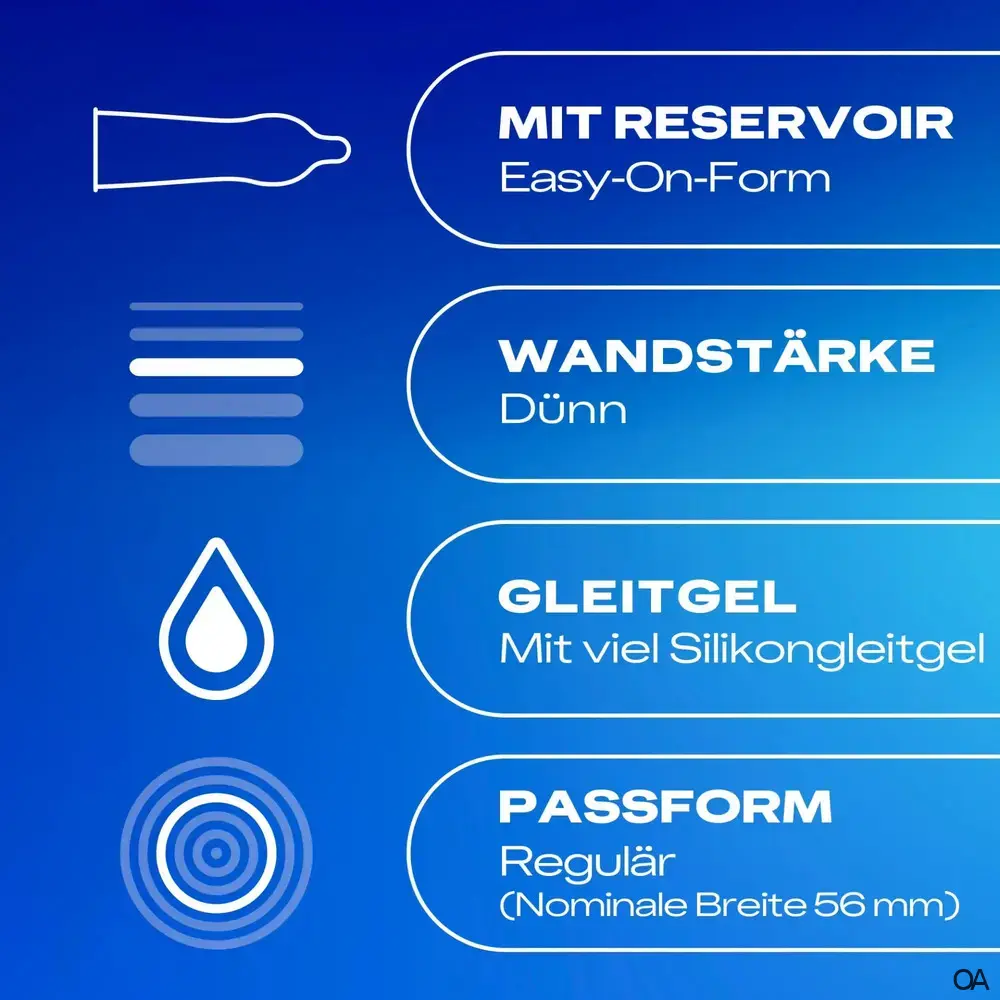 Durex Gefühlsecht Extra Feucht Kondome, Ø 56mm, 195mm