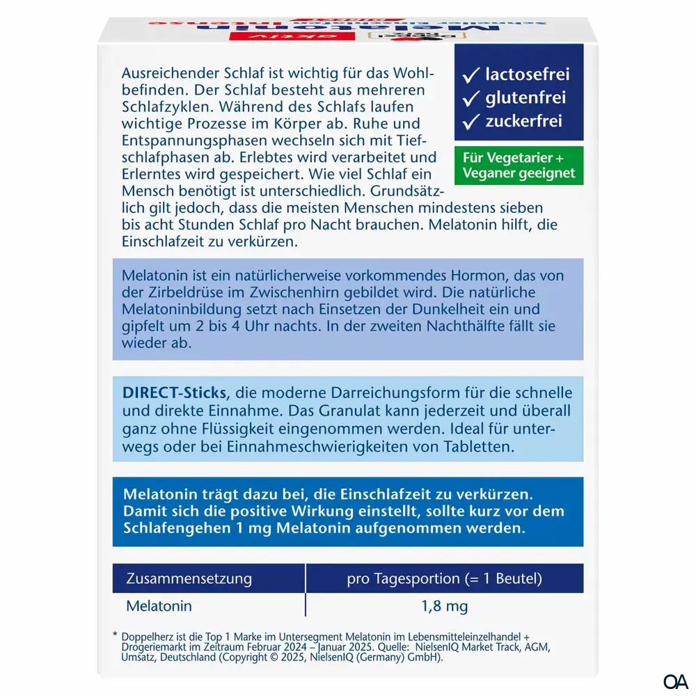 Doppelherz aktiv Melatonin Intense DIRECT Sticks