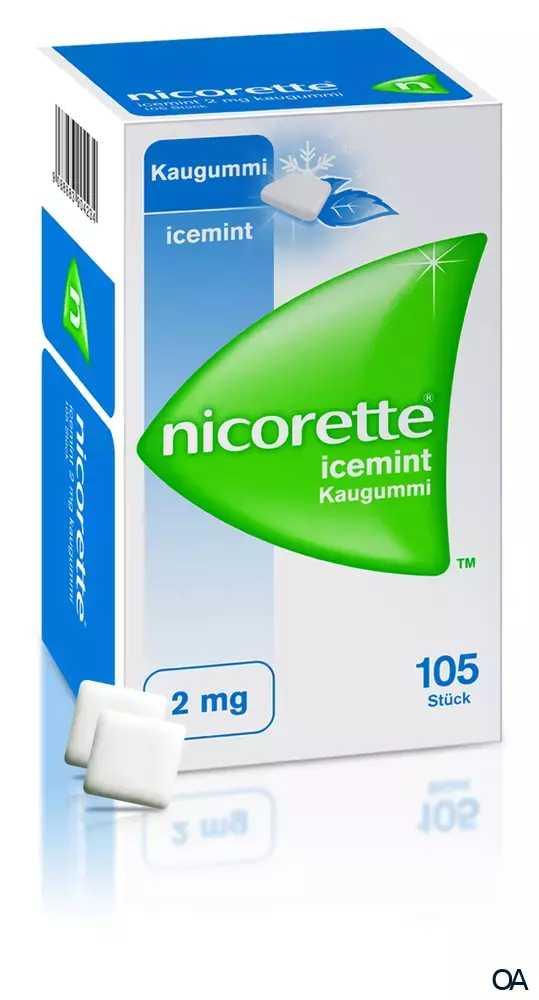 Nicorette® Icemint 2 mg - Kaugummi zur Raucherentwöhnung Nicorette® Icemint 2 mg - Kaugummi zur Raucherentwöhnung