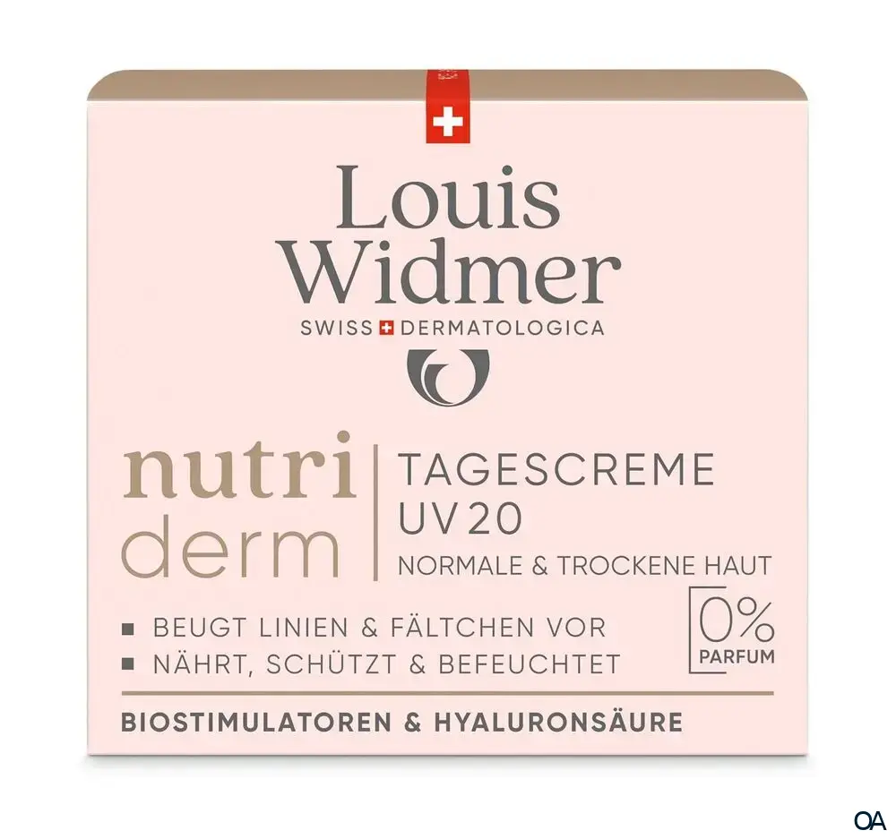 Louis Widmer nutriderm Tagescreme UV 20 - ohne Parfum