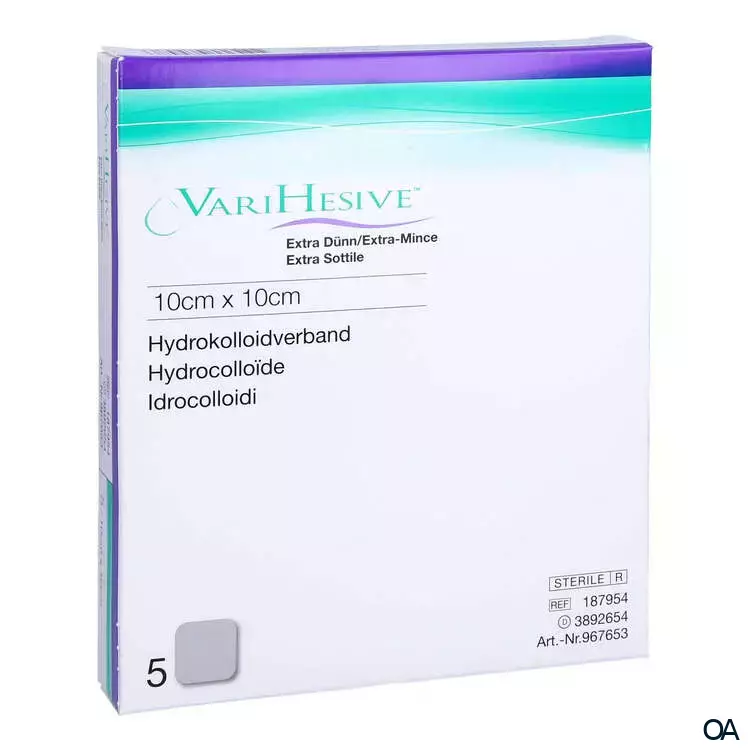 ConvaTec VARIHESIVE® Extra dünn Hydrokolloidverband steril, 10 x 10 cm