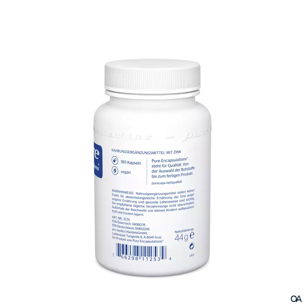 pure encapsulations® Zink Zinkcitrat Kapseln