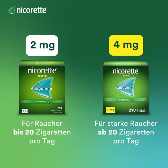 Nicorette® Whitemint 2 mg - Kaugummi zur Raucherentwöhnung Nicorette® Whitemint 2 mg - Kaugummi zur Raucherentwöhnung