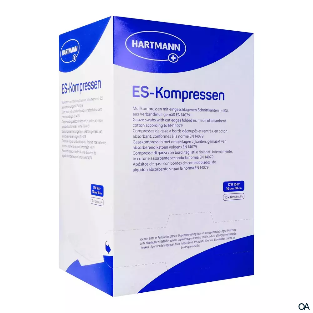 ES-Kompressen 16fach, steril, 10 x 10 cm, 10 x 10 Stück