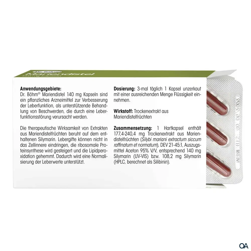 Dr. Böhm® Mariendistel 140 mg Kapseln