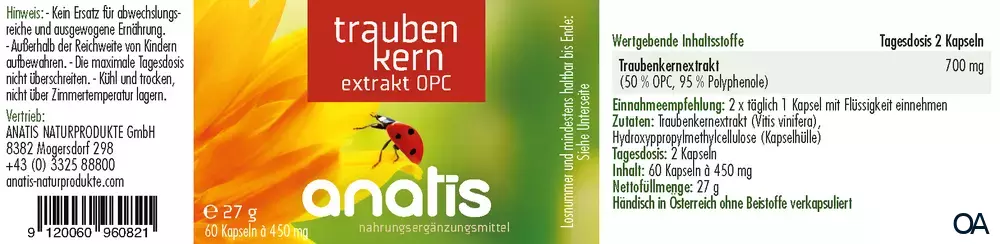 anatis Traubenkernextrakt OPC Kapseln