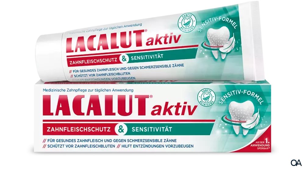 LACALUT® aktiv Zahnfleisch­schutz & Sensitivität Zahncreme
