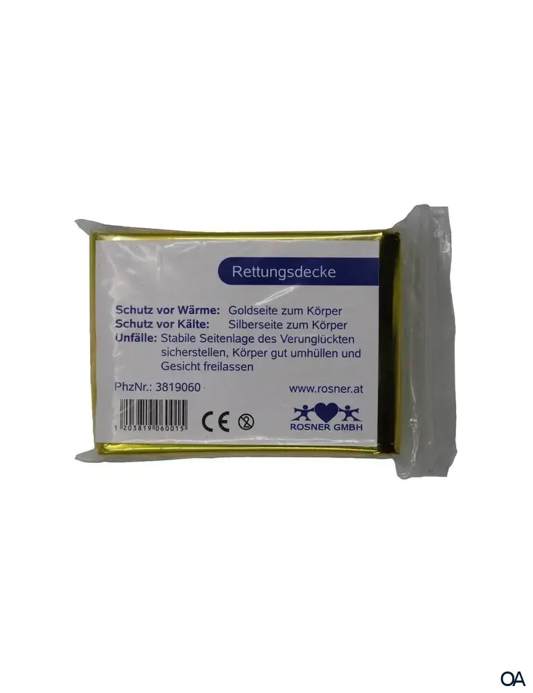 Rosner Rettungsdecke Gold/Silber 160 x 210 cm