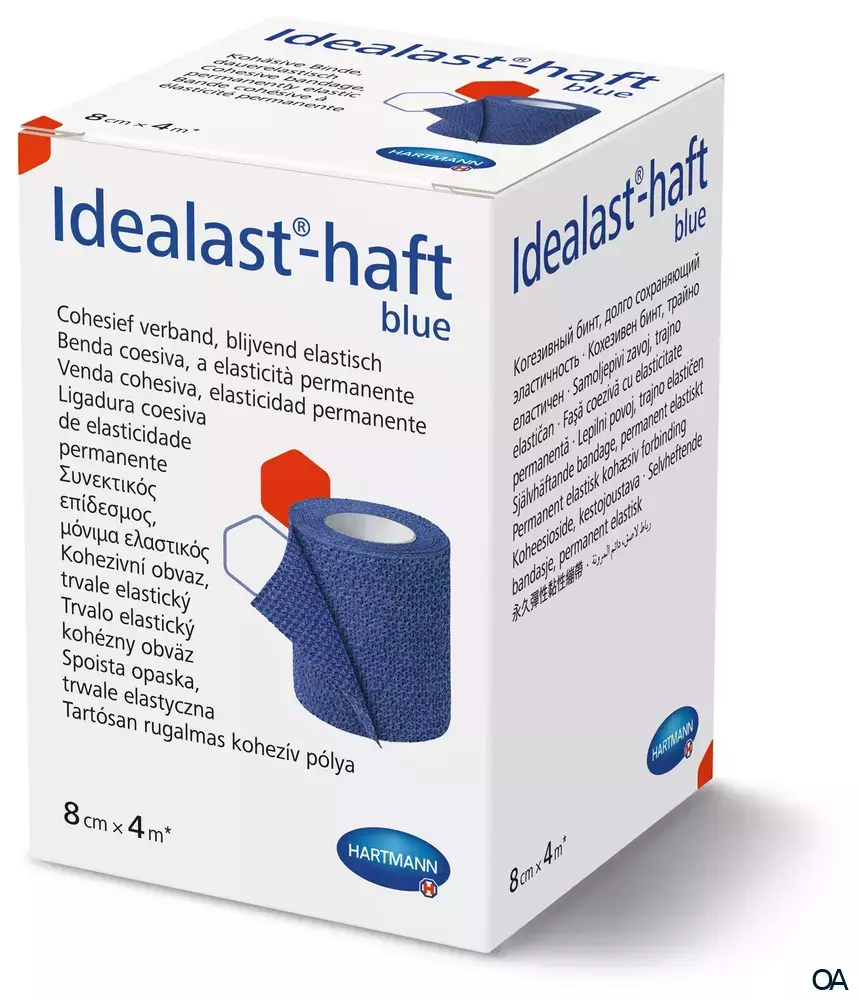 Idealast®-haft Color Idealbinde Blau 8 cm x 4 m