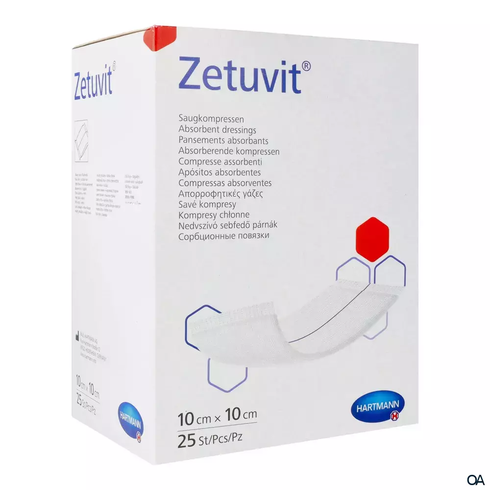 Zetuvit® sterile Saugkompressen 10 x 10 cm