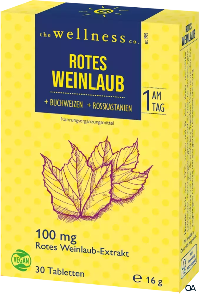 Wellness ROTES WEINLAUB + BUCHWEIZEN + ROSSKASTANIEN Tabletten