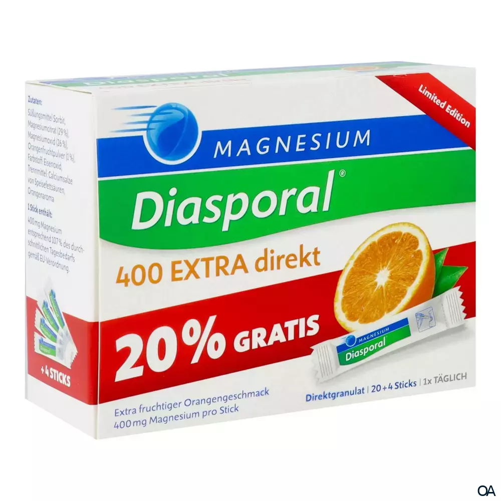 Magnesium Diasporal 400 EXTRA Direktgranulat Sticks