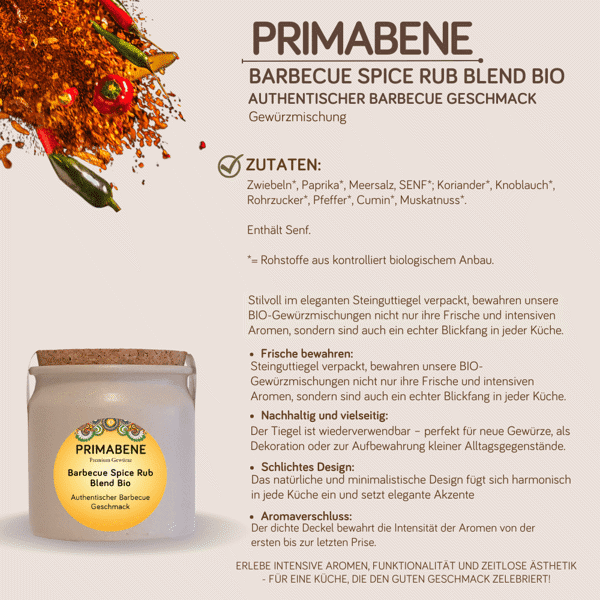 Primabene Barbecue Spice Rub Blend Bio