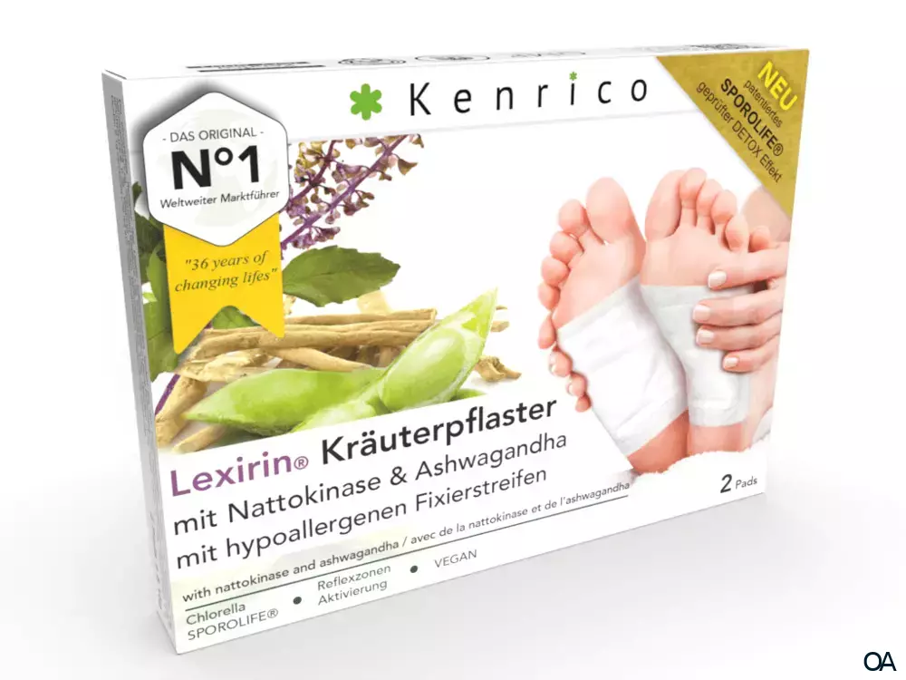 Kenrico Lexirin Kräuterpflaster mit Nattokinase und Ashwagandha