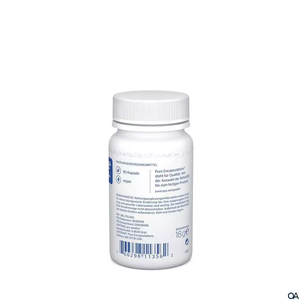 pure encapsulations® Folate 400 mit Metafolin®