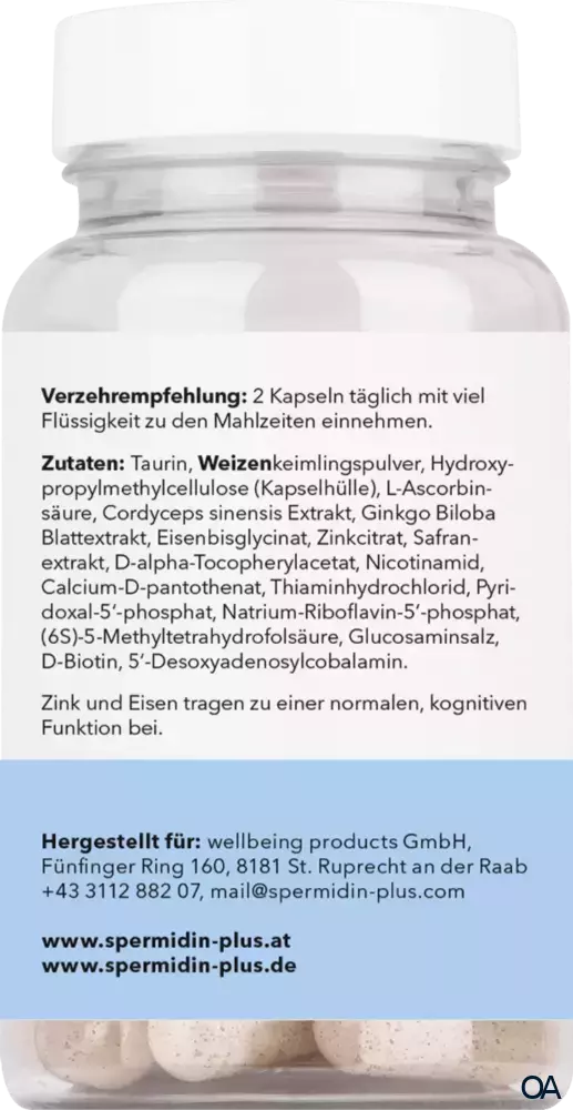 spermidinPLUS Spermidin Gedächtnis Kapseln