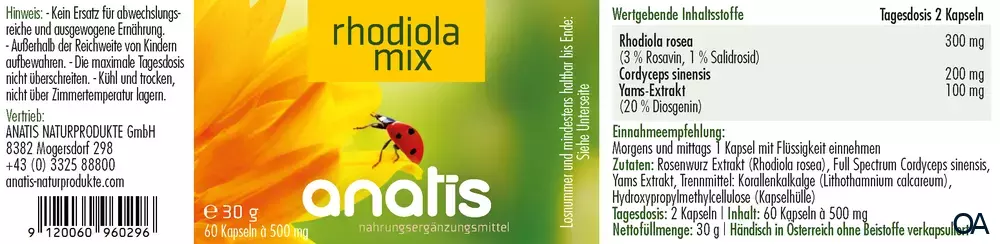 anatis Rhodiola Mix Kapseln