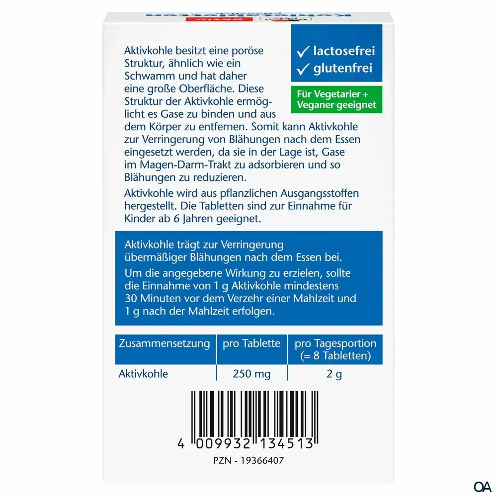 Doppelherz aktiv Kohletabletten pflanzlich