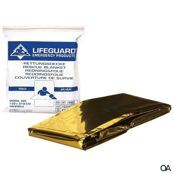 Lifeguard Rettungsdecke Gold/Silber 160 x 210 cm
