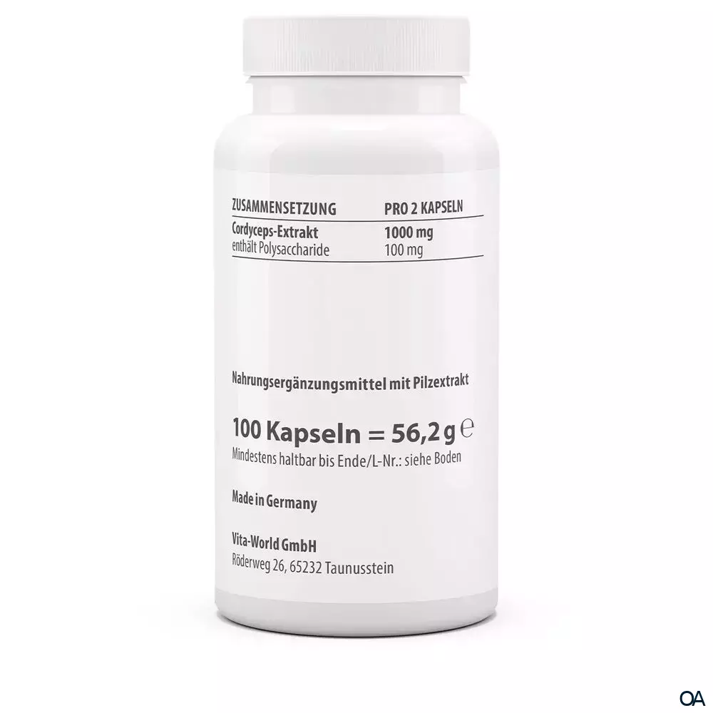 Vitaworld Cordyceps sinensis CS-4 Extrakt 500 mg Kapseln