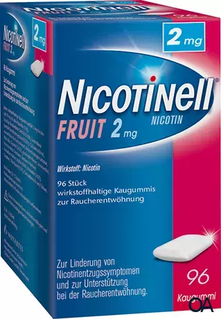 Nicotinell Fruit 2mg–wirkstoffhaltige Kaugummis zur Raucherentwöhnung