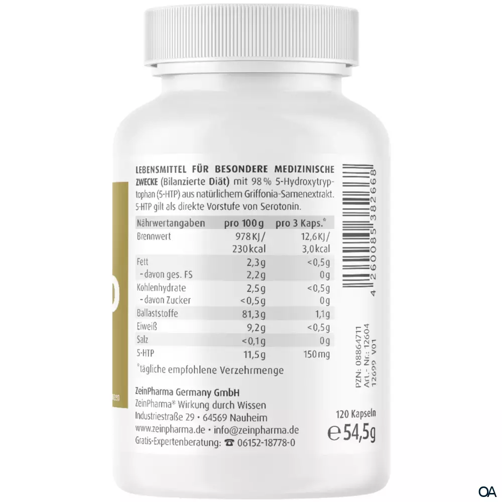 ZeinPharma Griffonia simplicifolia 5-HTP 50 mg Kapseln