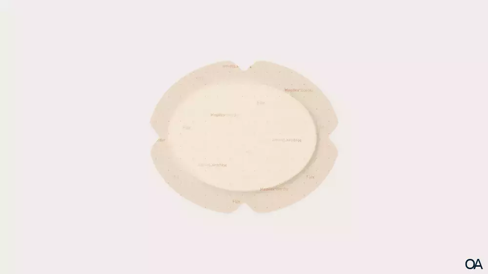 Mepilex® Border Flex Oval Schaumverband 7,8 x 10 cm