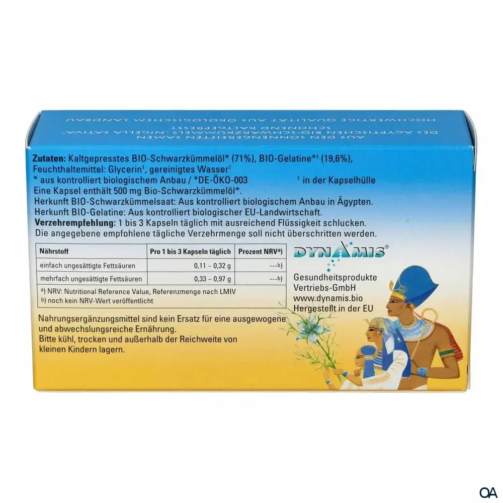 Dynamis BIO Schwarzkümmelöl PUR Kapseln